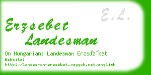 erzsebet landesman business card